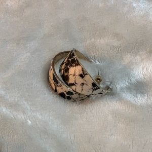 Snakeprint Hoop Earrings